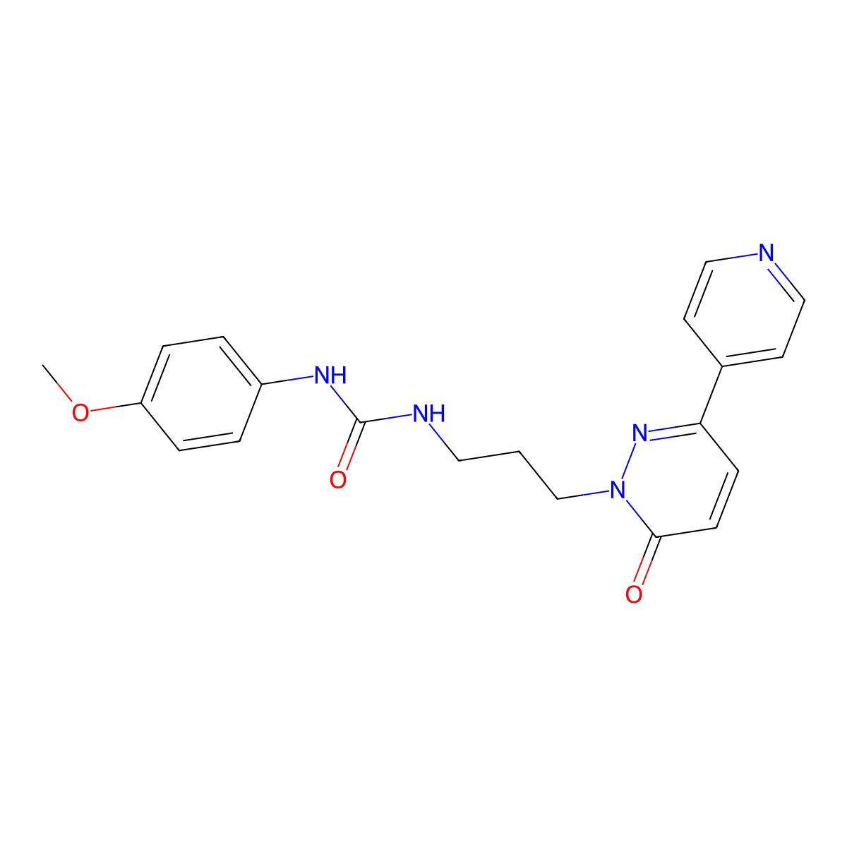 1-(4-methoxyphenyl)-3-(3-(6-oxo-3-(pyridin-4-yl)pyridazin-1(6H)-yl)propyl)urea molecular structure, CAS 1105246-71-6