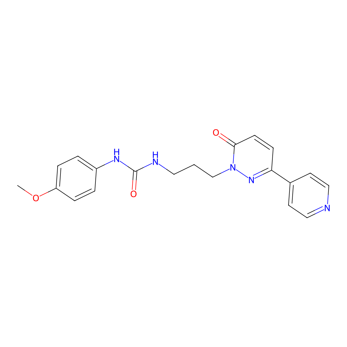 1-(4-methoxyphenyl)-3-(3-(6-oxo-3-(pyridin-4-yl)pyridazin-1(6H)-yl)propyl)urea molecular structure, CAS 1105246-71-6