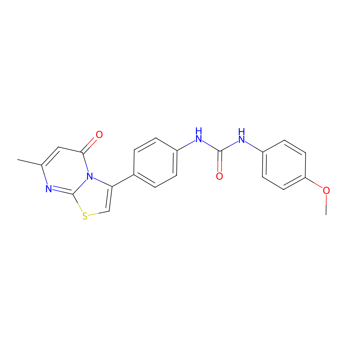 1-(4-methoxyphenyl)-3-(4-(7-methyl-5-oxo-5H-thiazolo[3,2-a]pyrimidin-3-yl)phenyl)urea molecular structure, CAS 1105247-06-0
