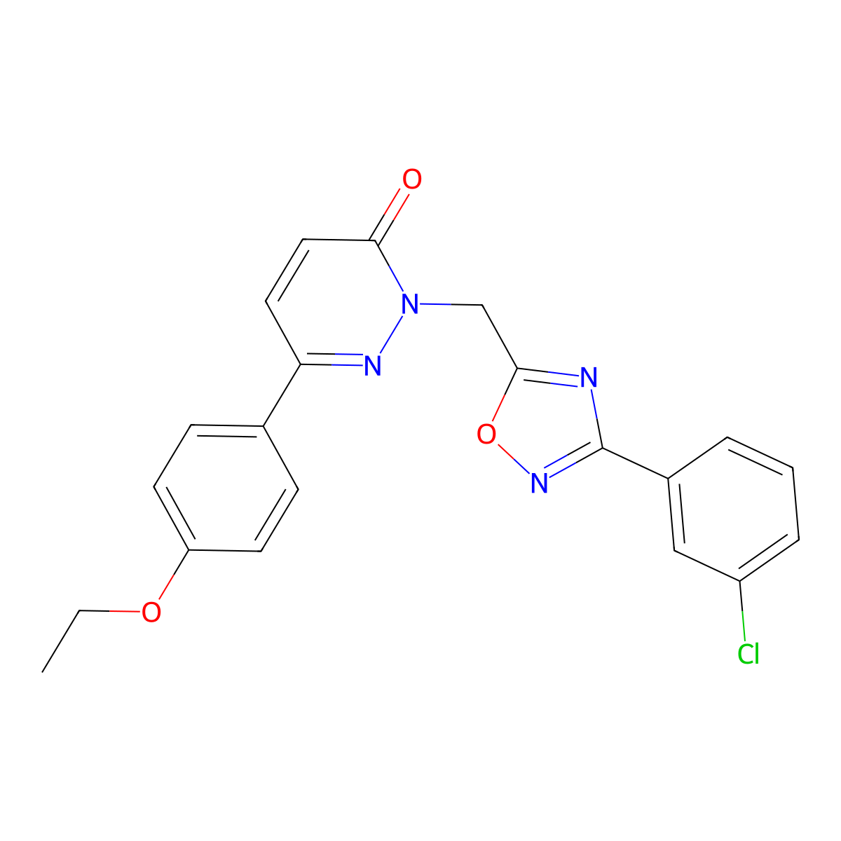 2-((3-(3-chlorophenyl)-1,2,4-oxadiazol-5-yl)methyl)-6-(4-ethoxyphenyl)pyridazin-3(2H)-one molecular structure, CAS 1105247-66-2