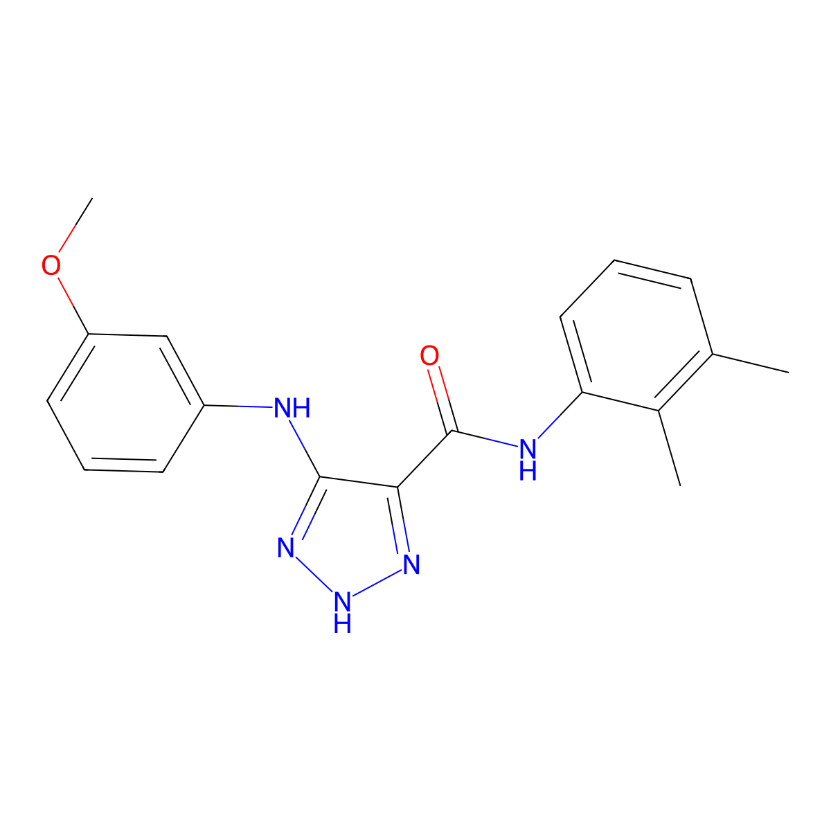 N-(2,3-dimethylphenyl)-5-[(3-methoxyphenyl)amino]-1H-1,2,3-triazole-4-carboxamide molecular structure, CAS 1105248-58-5