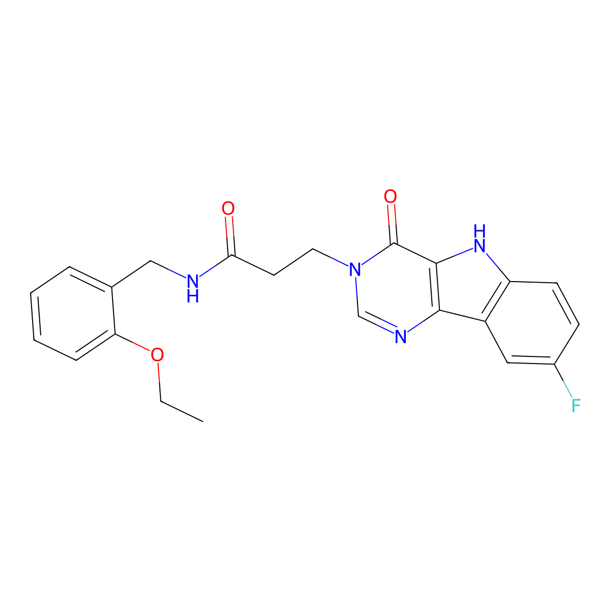 N-(2-ethoxybenzyl)-3-(8-fluoro-4-oxo-4,5-dihydro-3H-pyrimido[5,4-b]indol-3-yl)propanamide molecular structure, CAS 1105248-86-9