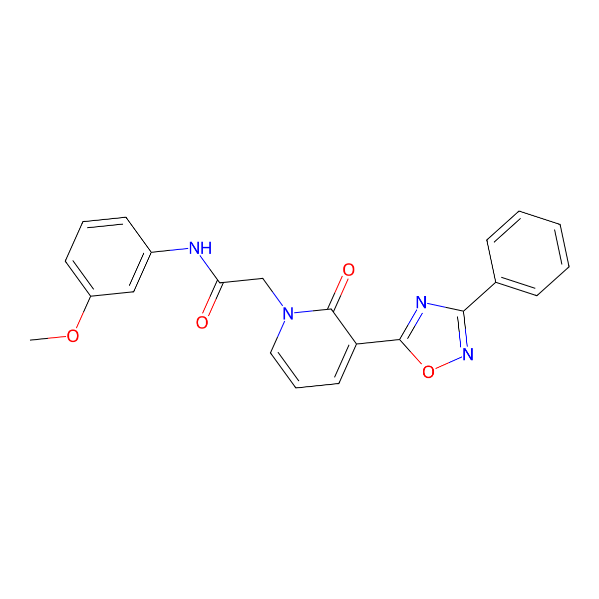 N-(3-methoxyphenyl)-2-[2-oxo-3-(3-phenyl-1,2,4-oxadiazol-5-yl)pyridin-1(2H)-yl]acetamide molecular structure, CAS 1105249-58-8