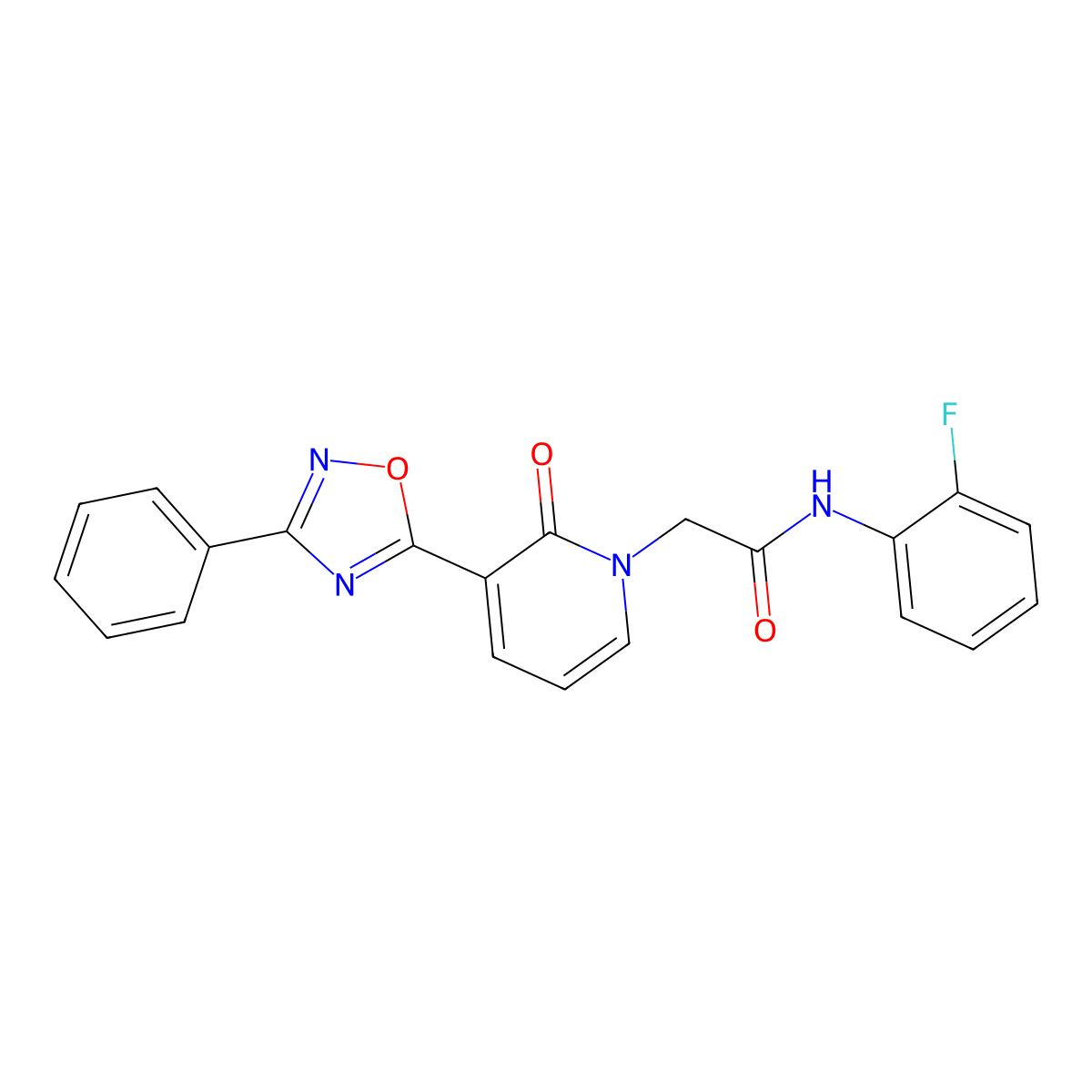 N-(2-fluorophenyl)-2-[2-oxo-3-(3-phenyl-1,2,4-oxadiazol-5-yl)pyridin-1(2H)-yl]acetamide molecular structure, CAS 1105249-64-6