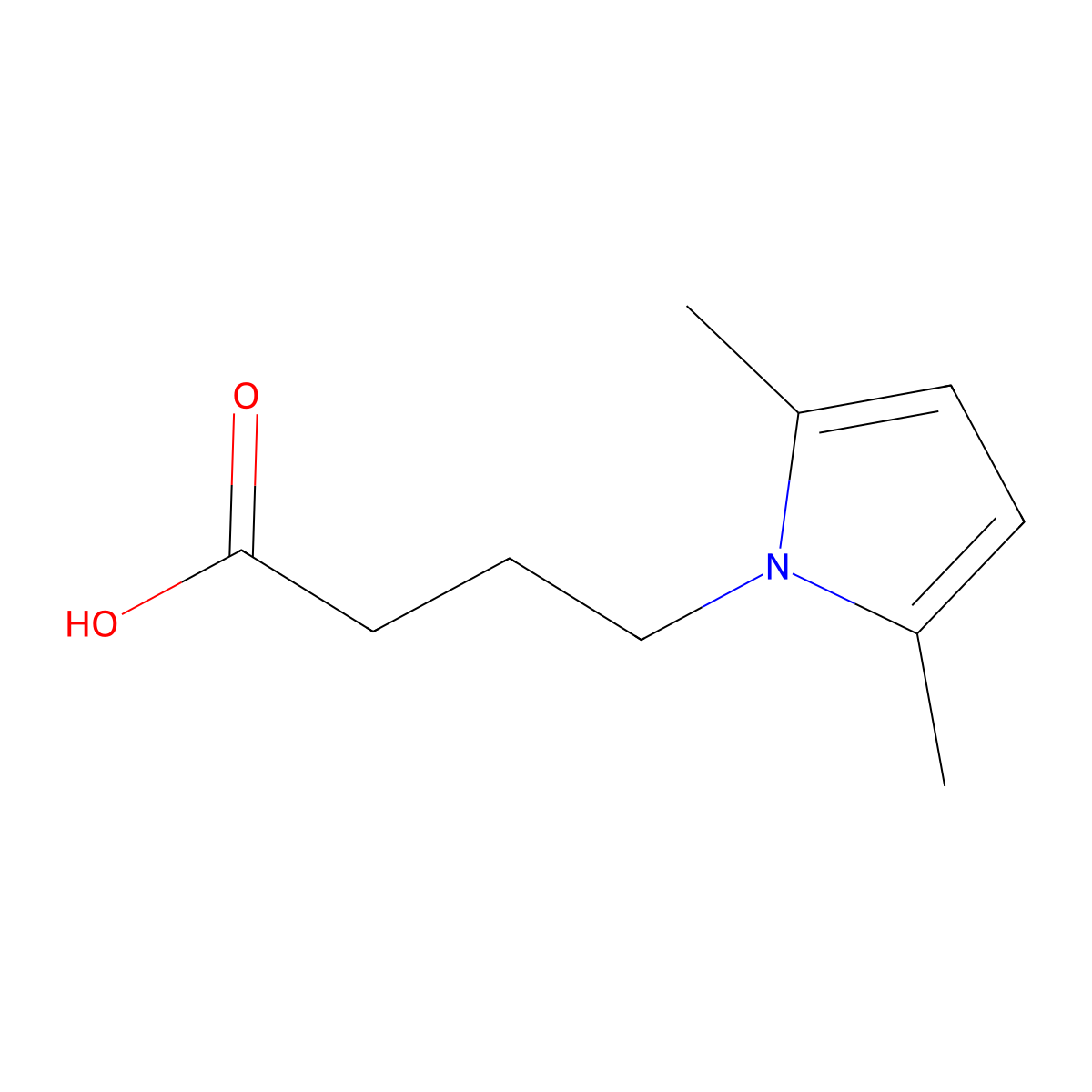 1-Pyrrolebutyric acid, 2,5-dimethyl- molecular structure, CAS 110525-48-9