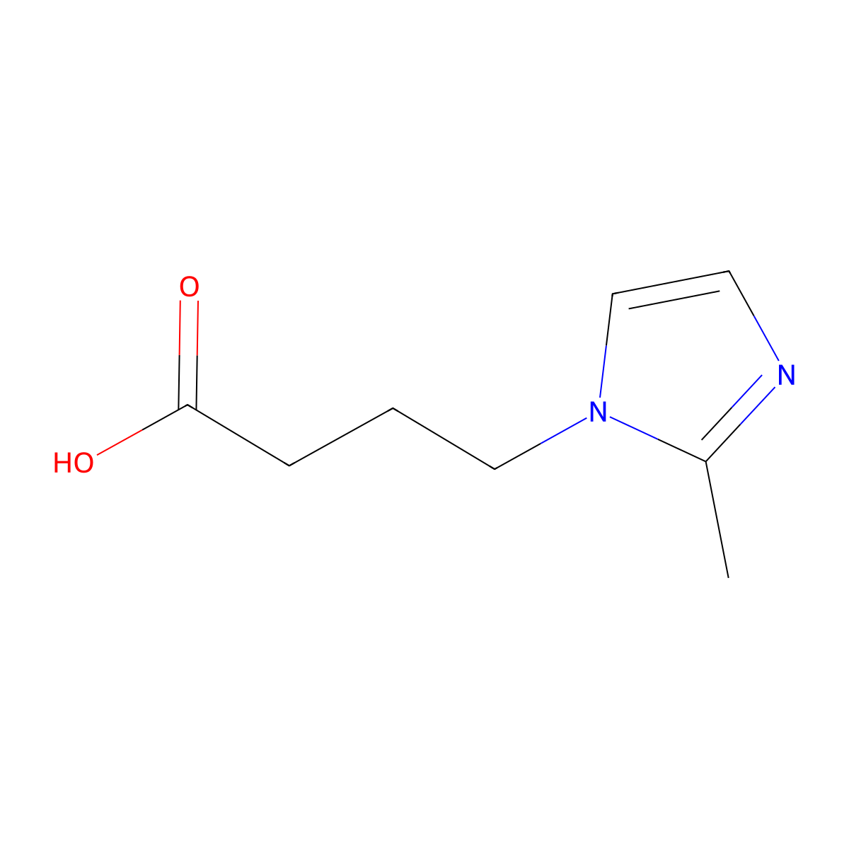 Imidazole-1-butyric acid, 2-methyl- molecular structure, CAS 110525-54-7