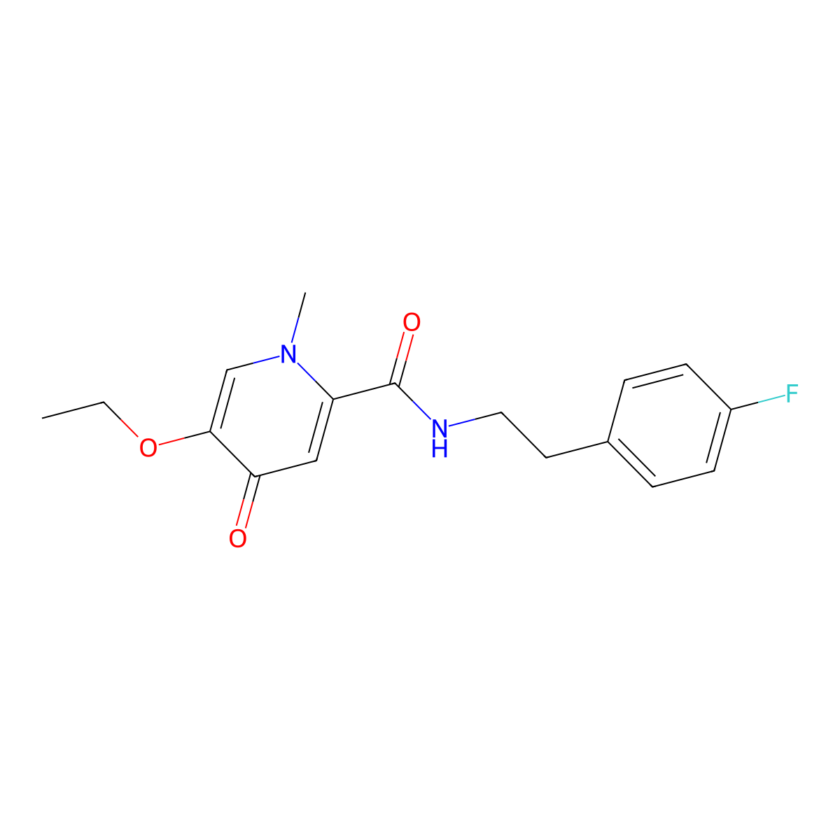 5-ethoxy-N-(4-fluorophenethyl)-1-methyl-4-oxo-1,4-dihydropyridine-2-carboxamide molecular structure, CAS 1105250-52-9