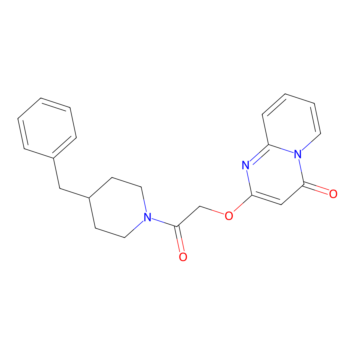 2-(2-(4-benzylpiperidin-1-yl)-2-oxoethoxy)-4H-pyrido[1,2-a]pyrimidin-4-one molecular structure, CAS 1105250-59-6