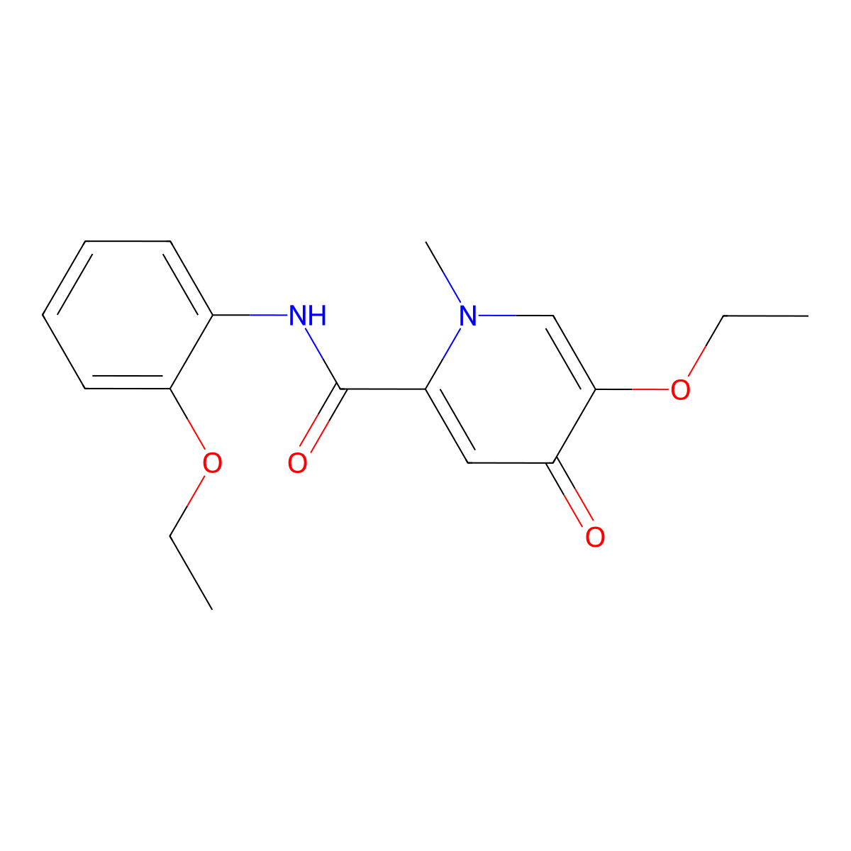 5-ethoxy-N-(2-ethoxyphenyl)-1-methyl-4-oxo-1,4-dihydropyridine-2-carboxamide molecular structure, CAS 1105250-70-1