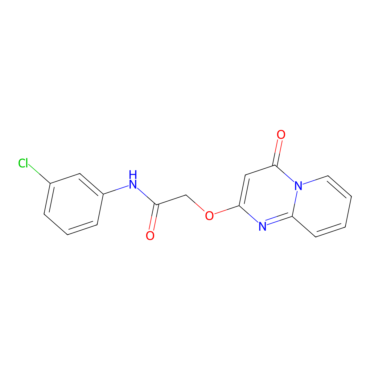 N-(3-chlorophenyl)-2-({4-oxo-4H-pyrido[1,2-a]pyrimidin-2-yl}oxy)acetamide molecular structure, CAS 1105250-95-0