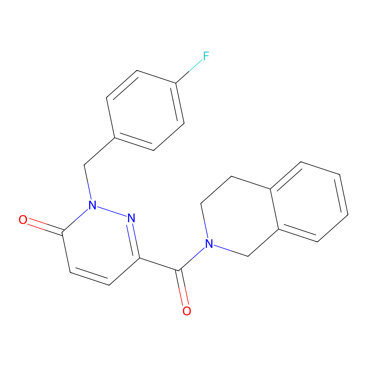 2-(4-fluorobenzyl)-6-(1,2,3,4-tetrahydroisoquinoline-2-carbonyl)pyridazin-3(2H)-one molecular structure, CAS 1105251-00-0