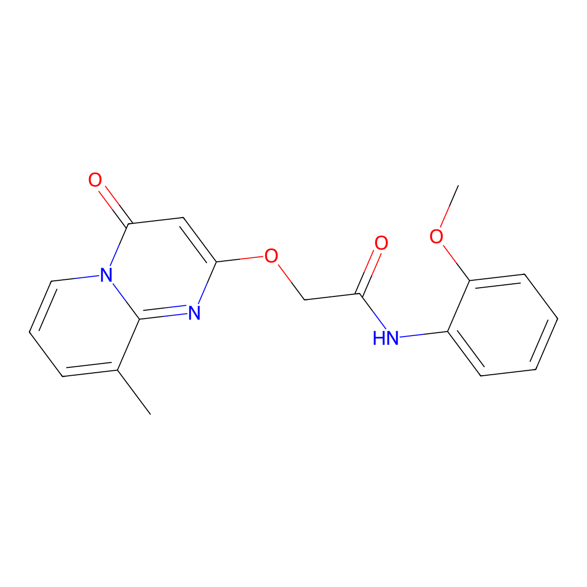 N-(2-methoxyphenyl)-2-((9-methyl-4-oxo-4H-pyrido[1,2-a]pyrimidin-2-yl)oxy)acetamide molecular structure, CAS 1105251-42-0