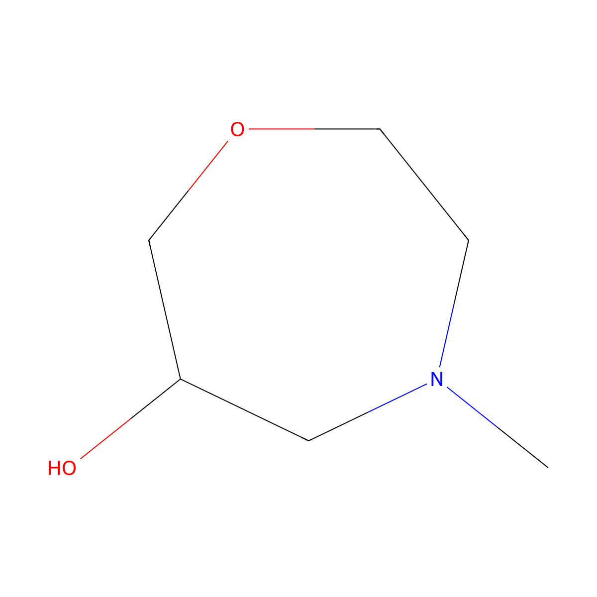 4-Methyl-1,4-oxazepan-6-OL molecular structure, CAS 110528-98-8