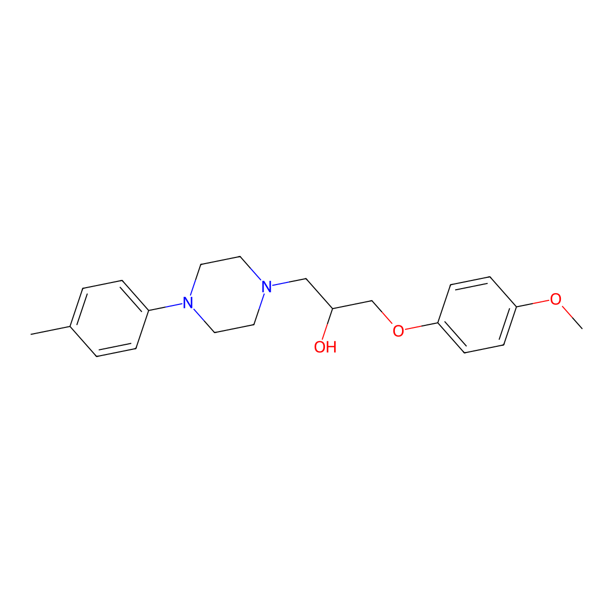 1-(4-Methoxyphenoxy)-3-[4-(4-methylphenyl)piperazin-1-yl]propan-2-ol molecular structure, CAS 110529-86-7