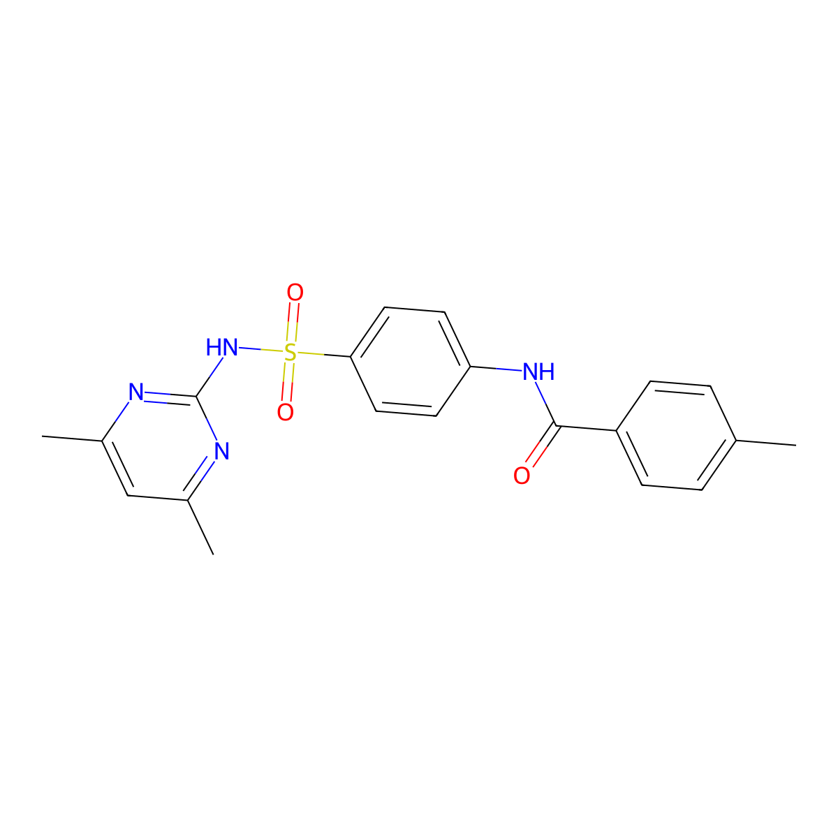 N-{4-[(4,6-dimethylpyrimidin-2-yl)sulfamoyl]phenyl}-4-methylbenzamide molecular structure, CAS 110534-79-7