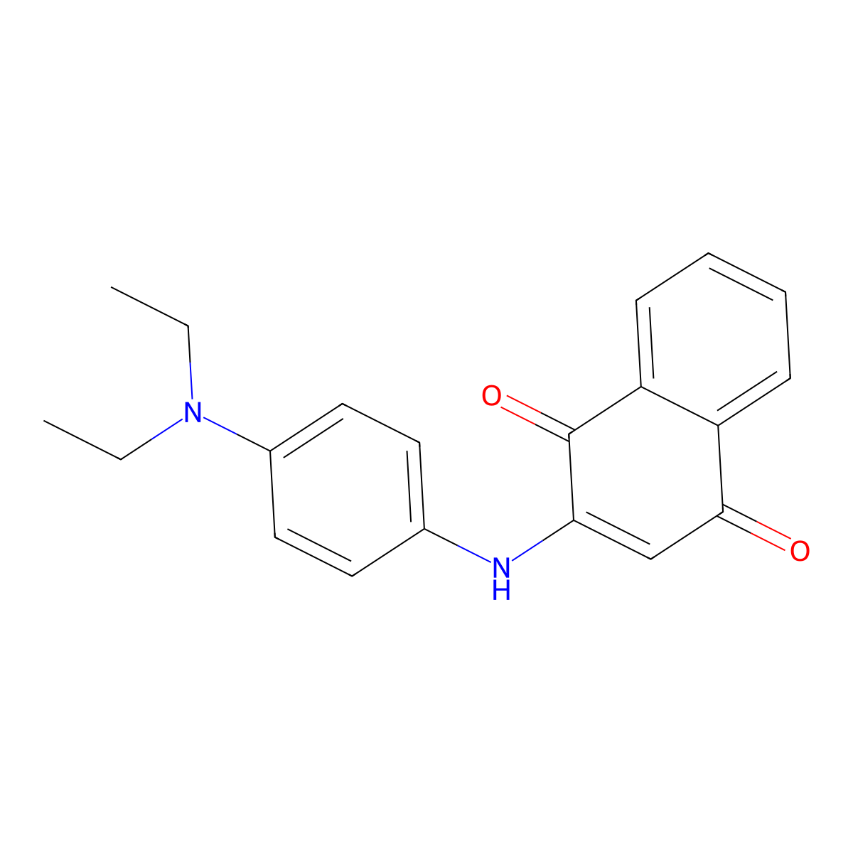 2-[4-(Diethylamino)anilino]naphthalene-1,4-dione molecular structure, CAS 110538-00-6