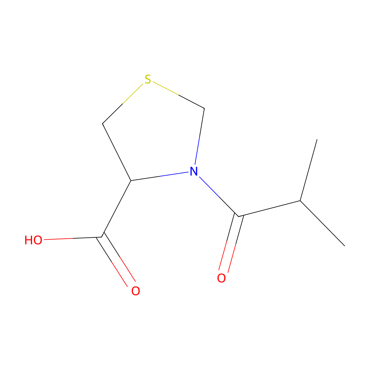3-Isobutyrylthiazolidine-4-carboxylic acid molecular structure, CAS 1105492-35-0