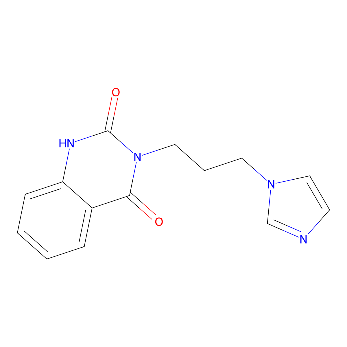2-hydroxy-3-[3-(1H-imidazol-1-yl)propyl]quinazolin-4(3H)-one molecular structure, CAS 110551-96-7