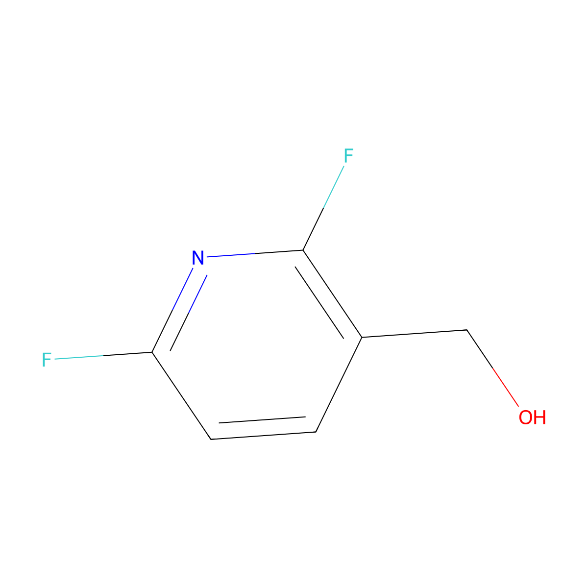 (2,6-Difluoro-3-pyridyl)methanol molecular structure, CAS 1105510-11-9