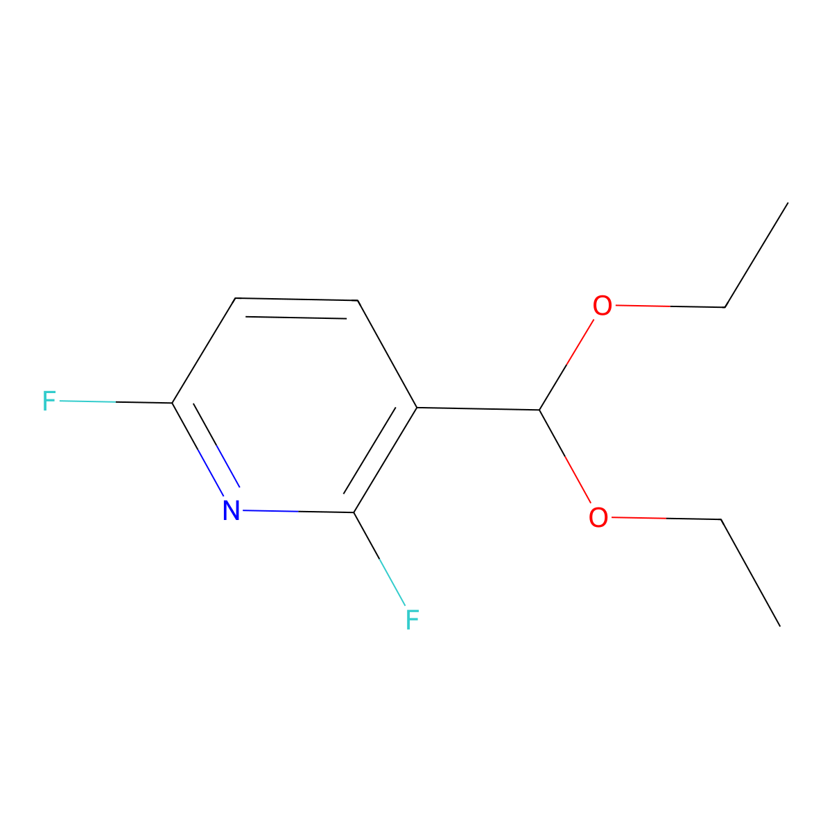 3-(Diethoxymethyl)-2,6-difluoro-pyridine molecular structure, CAS 1105510-16-4