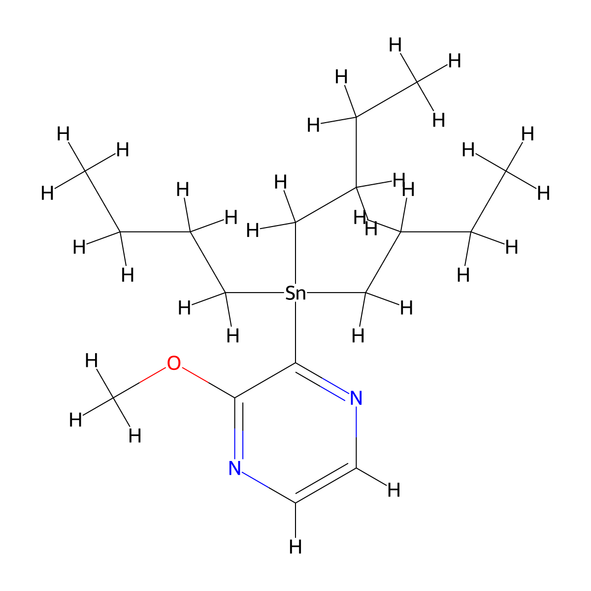 2-Methoxy-3-(tributylstannyl)pyrazine molecular structure, CAS 1105511-65-6