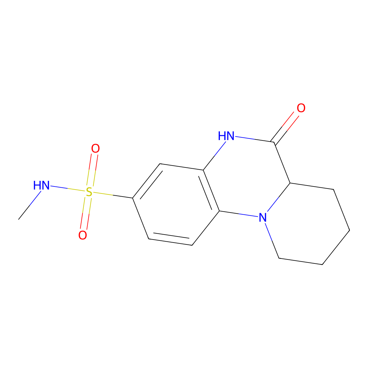N-Methyl-6-oxo-6,6a,7,8,9,10-hexahydro-5H-pyrido[1,2-a]quinoxaline-3-sulfonamide molecular structure, CAS 1105556-90-8
