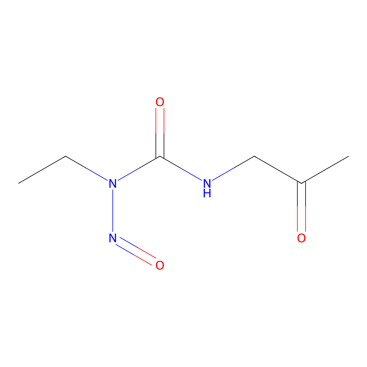 N-Ethyl-N'-(2-oxopropyl)-N-nitrosourea molecular structure, CAS 110559-84-7