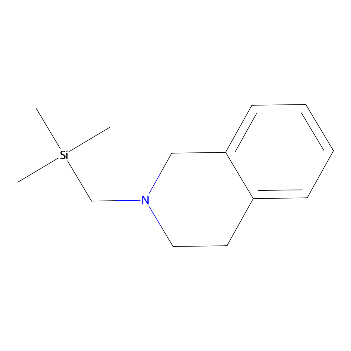 Isoquinoline, 1,2,3,4-tetrahydro-2-[(trimethylsilyl)methyl]- molecular structure, CAS 110561-51-8