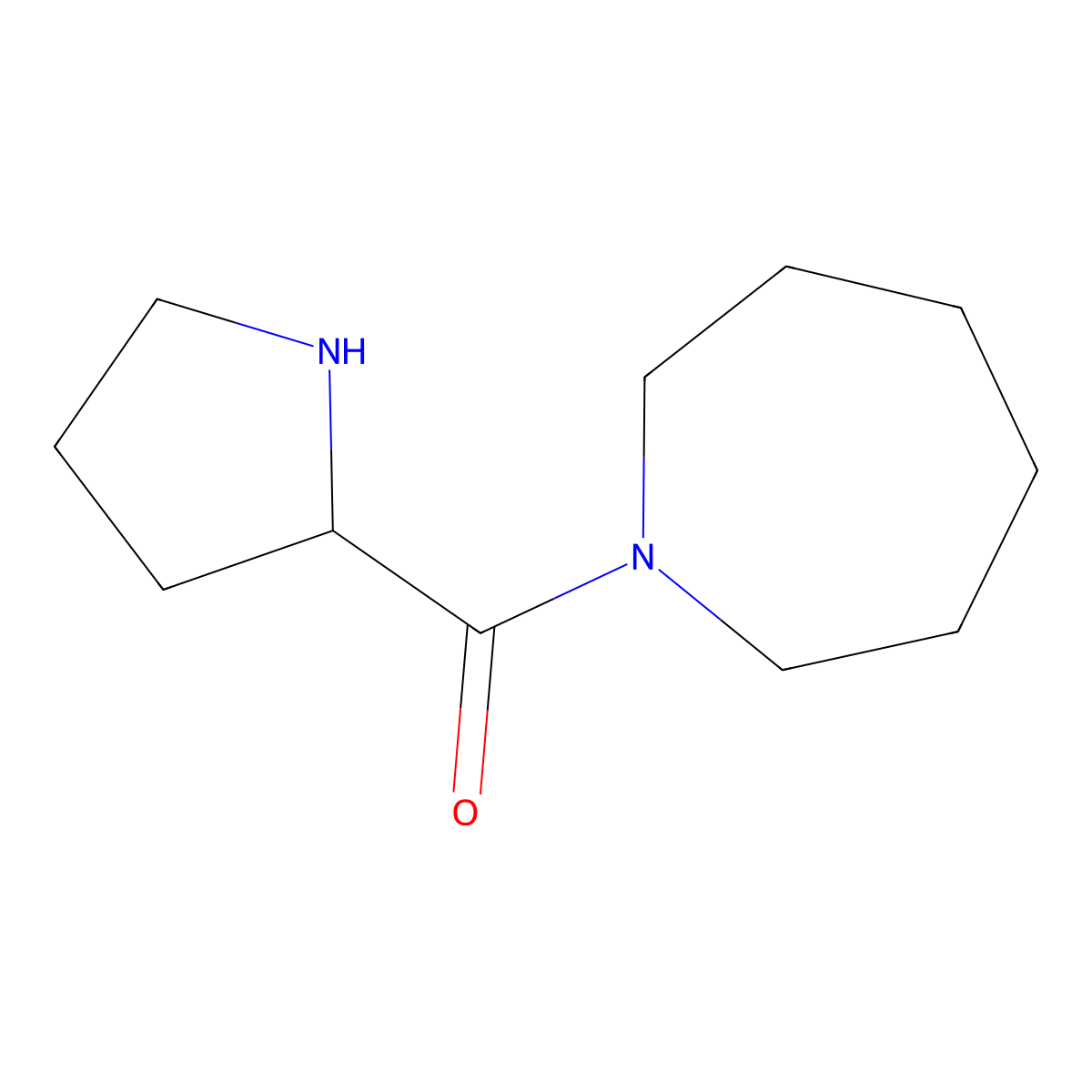 1-(Pyrrolidine-2-carbonyl)azepane molecular structure, CAS 1105626-26-3