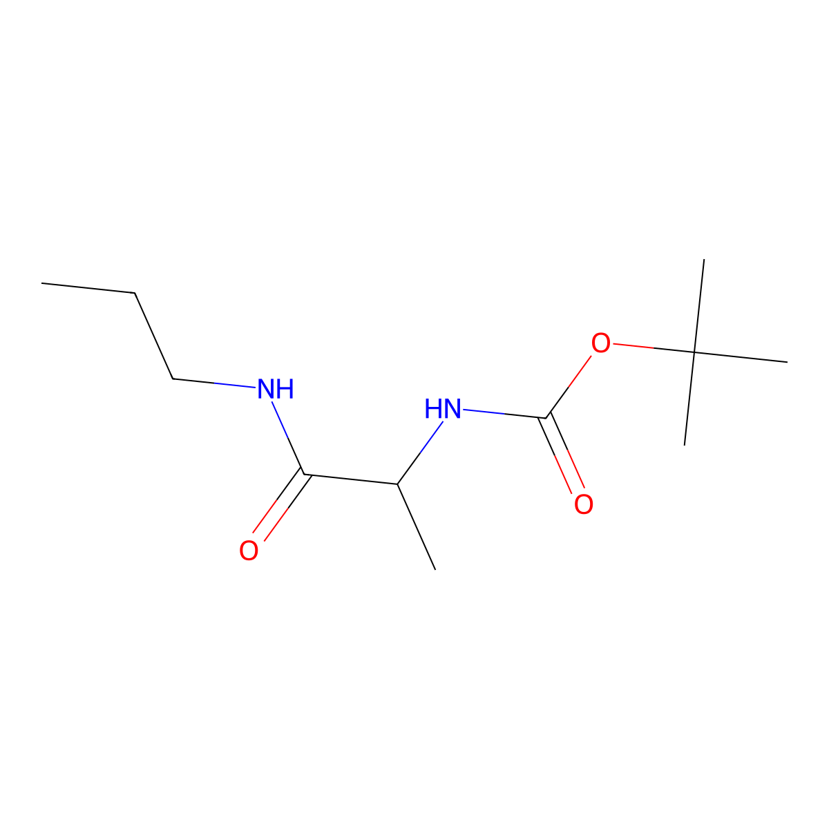 DL-Tert-butyl N-[1-(propylcarbamoyl)ethyl]carbamate molecular structure, CAS 1105627-17-5