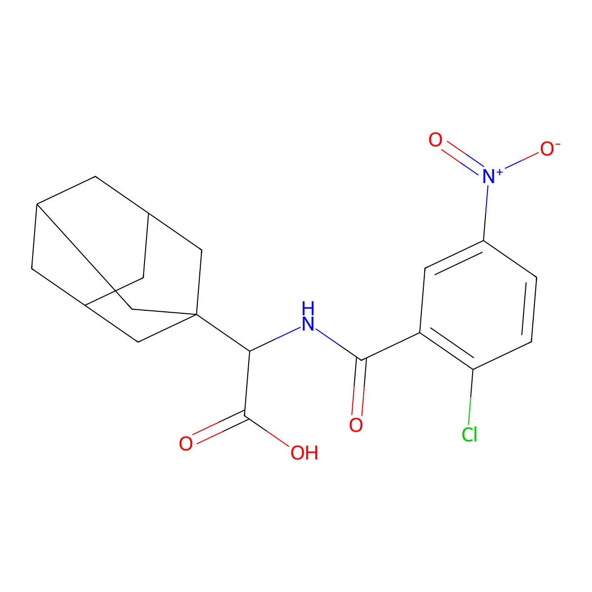 2-(Adamantan-1-yl)-2-[(2-chloro-5-nitrophenyl)formamido]acetic acid molecular structure, CAS 1105639-00-6