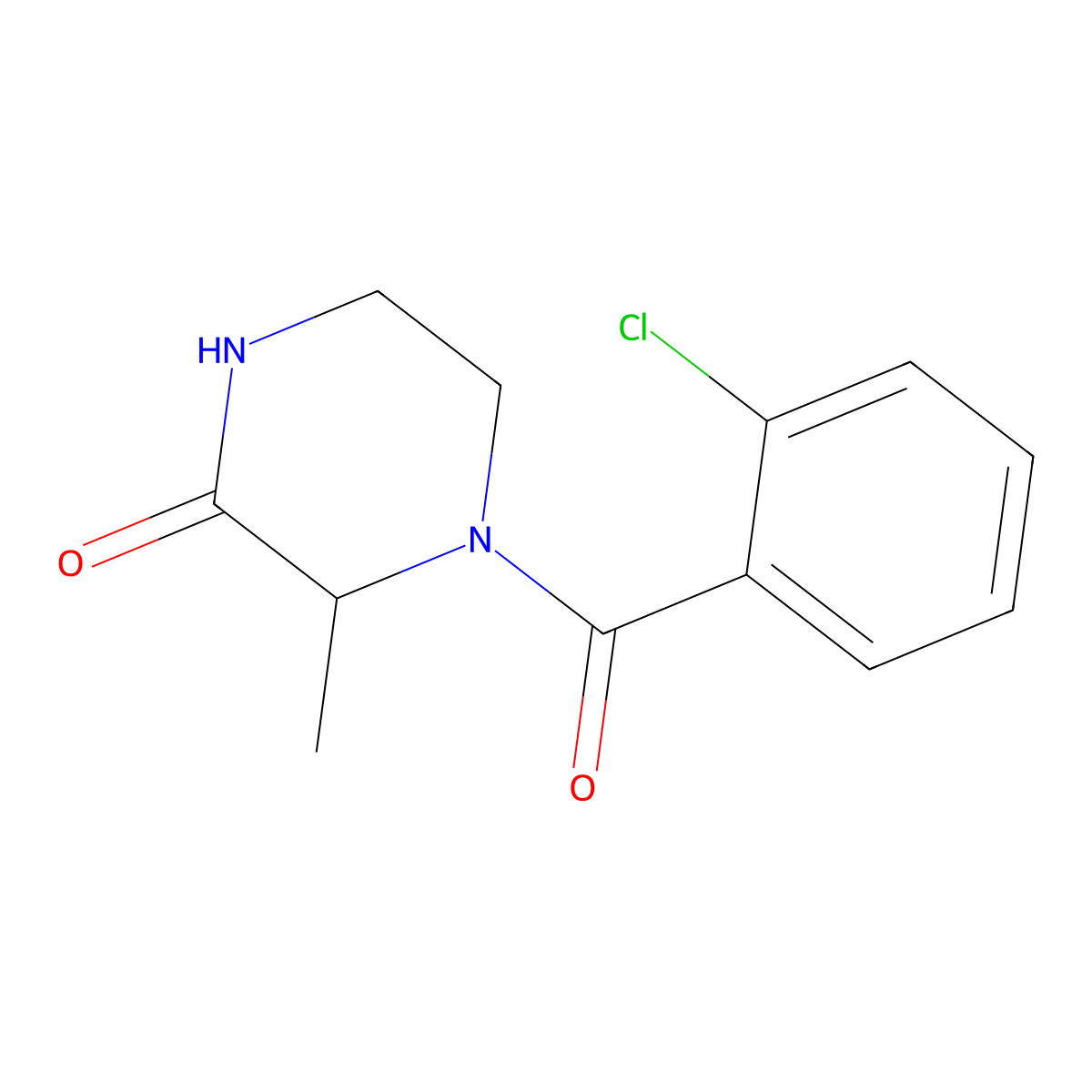 4-(2-Chlorobenzoyl)-3-methylpiperazin-2-one molecular structure, CAS 1105648-27-8