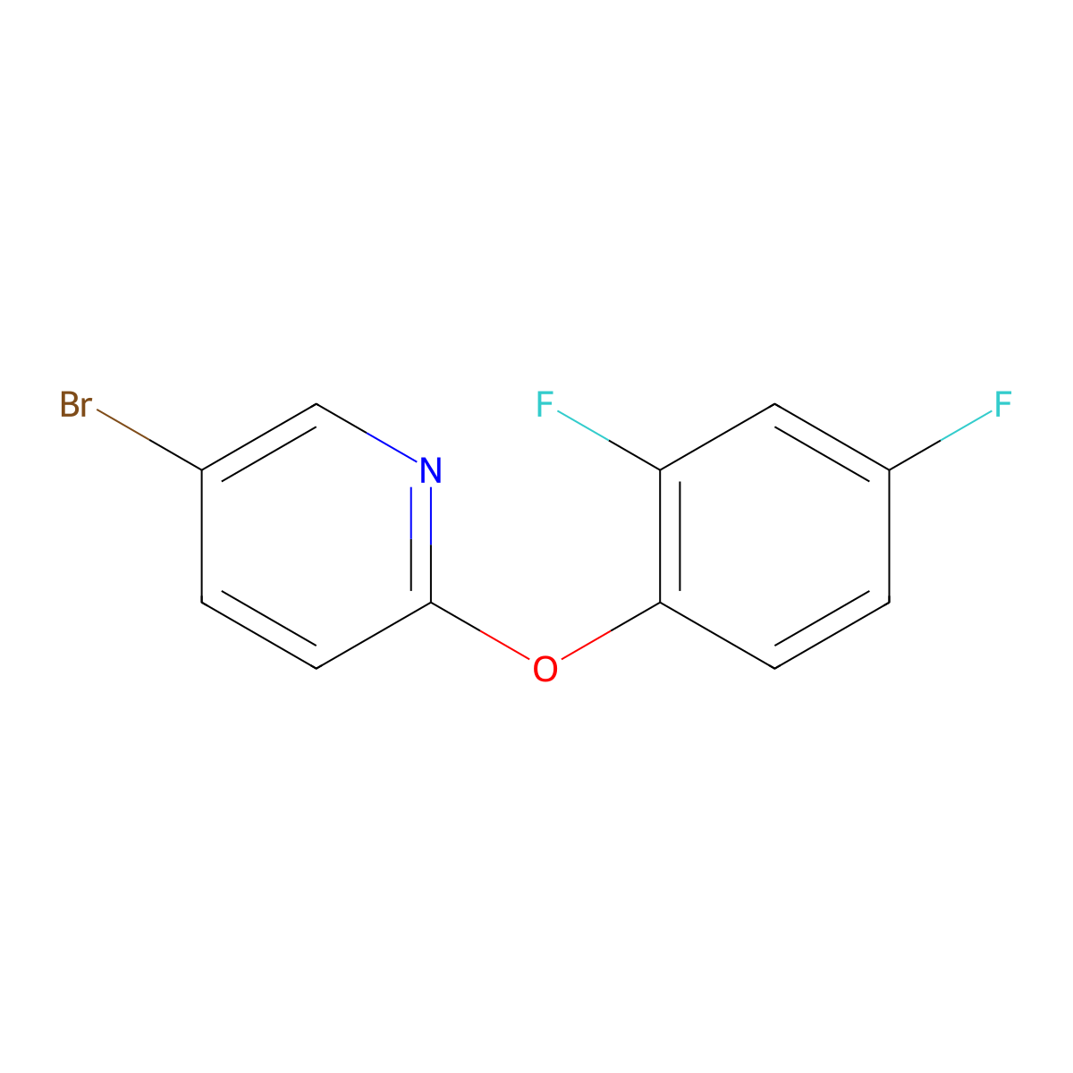 5-Bromo-2-(2,4-difluoro-phenoxy)-pyridine molecular structure, CAS 1105663-74-8