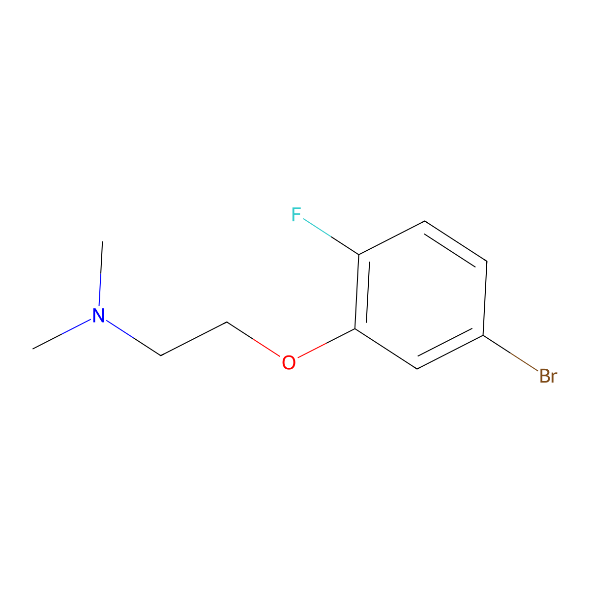 [2-(5-Bromo-2-fluorophenoxy)ethyl]dimethylamine molecular structure, CAS 1105665-16-4