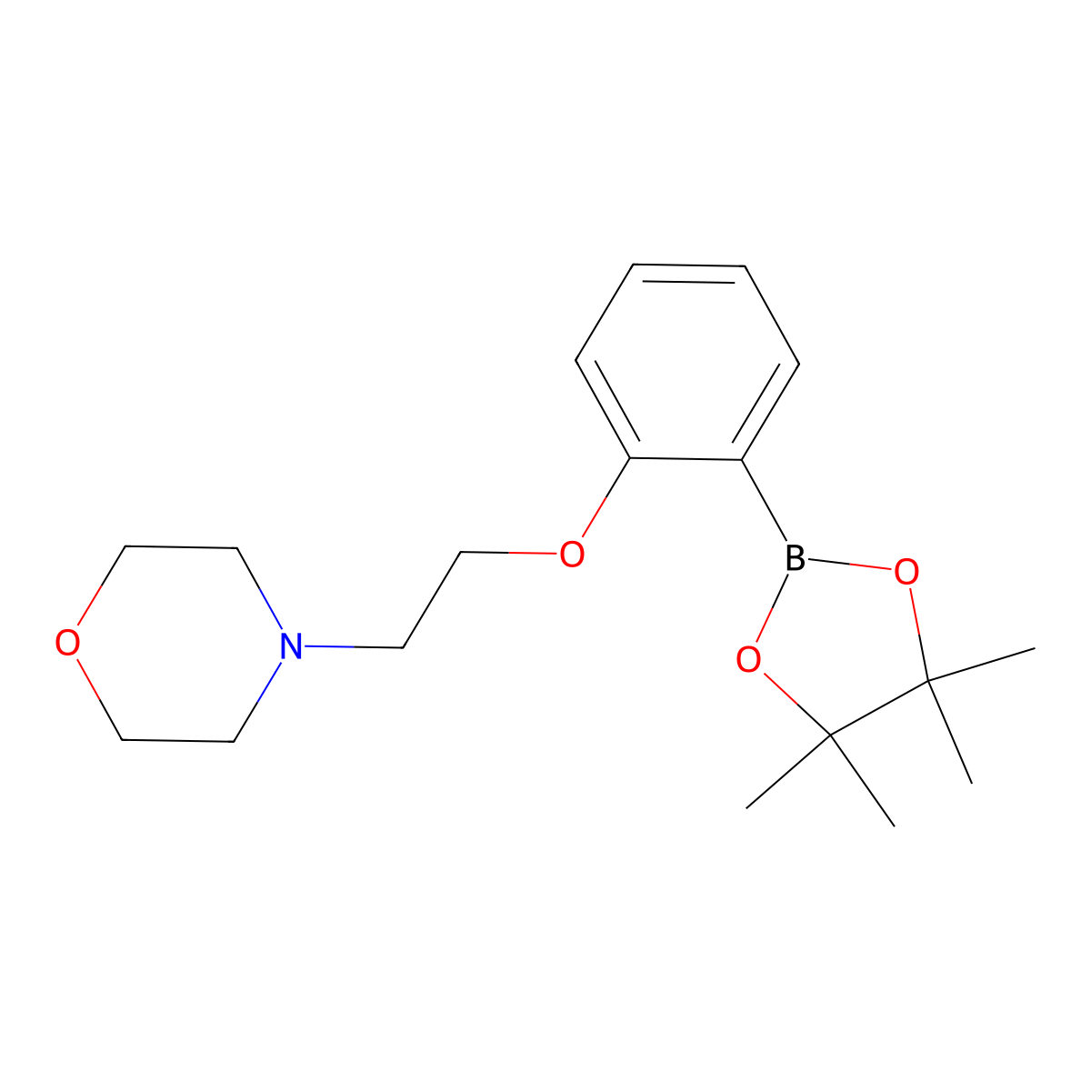 4-{2-[2-(4,4,5,5-Tetramethyl-[1,3,2]dioxaborolan-2-yl)-phenoxy]-ethyl}-morpholine molecular structure, CAS 1105665-35-7