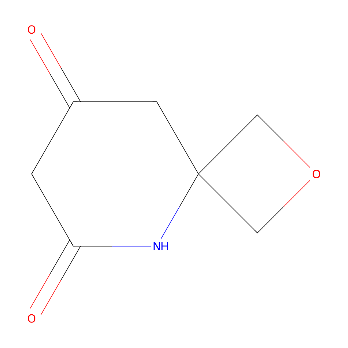 2-Oxa-5-azaspiro[3.5]nonane-6,8-dione molecular structure, CAS 1105665-49-3