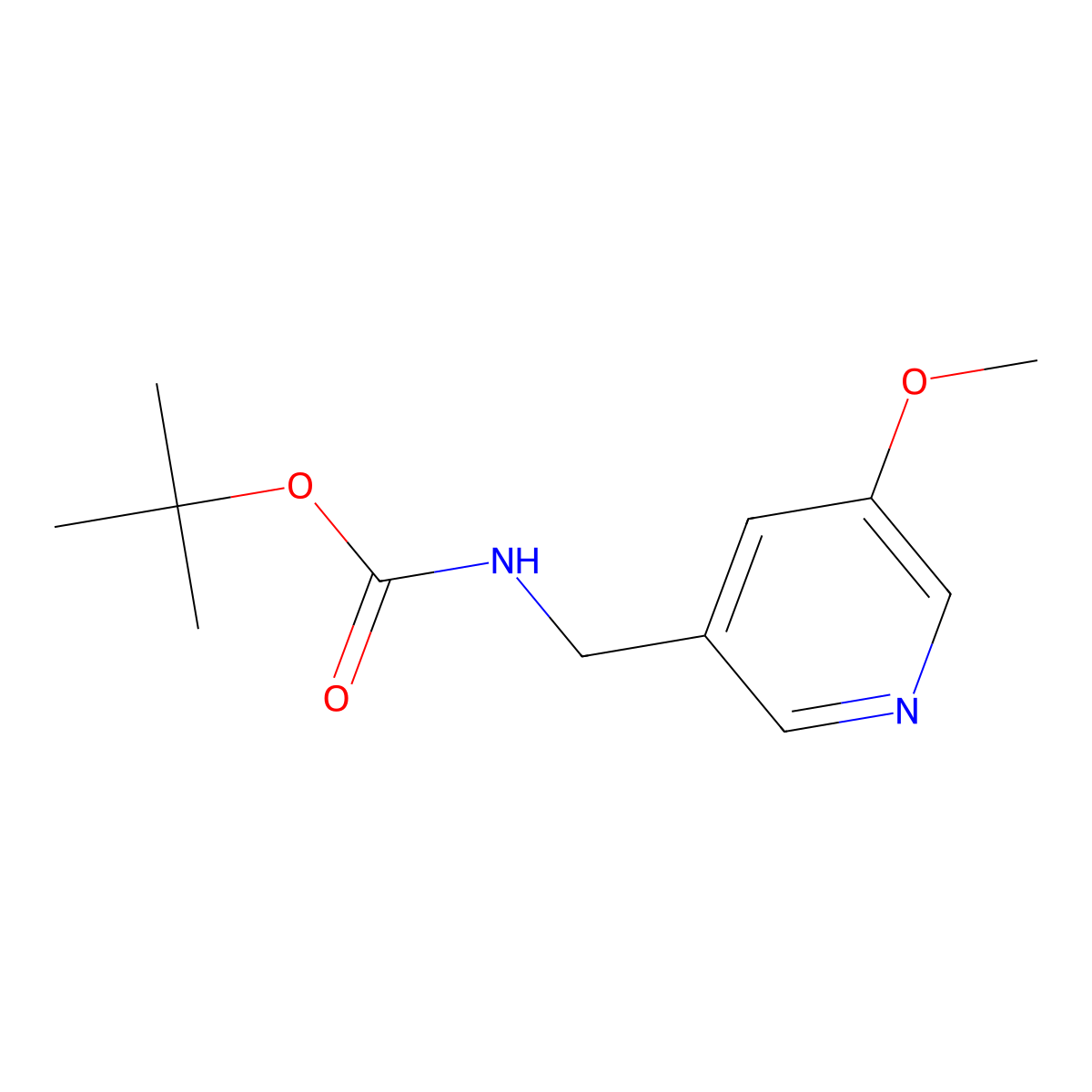 tert-Butyl (5-methoxypyridin-3-yl)methylcarbamate molecular structure, CAS 1105675-60-2
