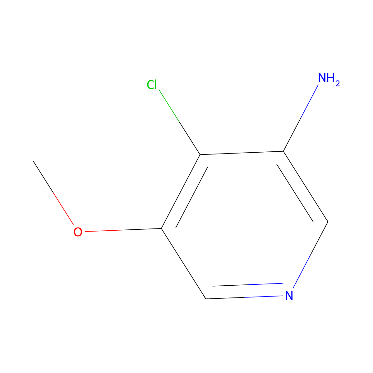 4-Chloro-5-methoxypyridin-3-amine molecular structure, CAS 1105675-66-8