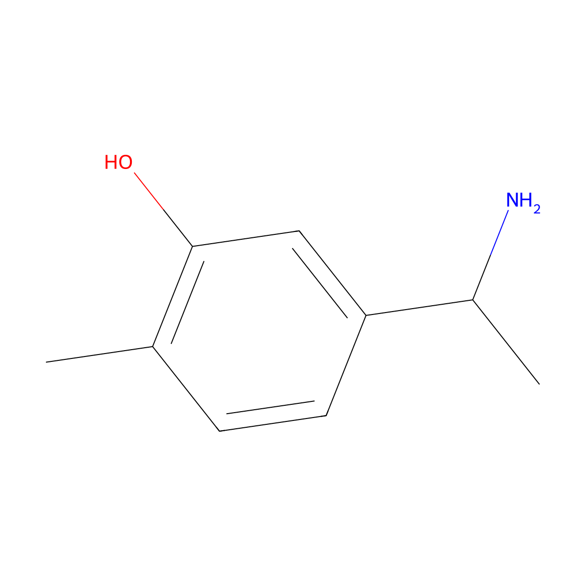 5-(1-Aminoethyl)-2-methylphenol molecular structure, CAS 1105679-39-7