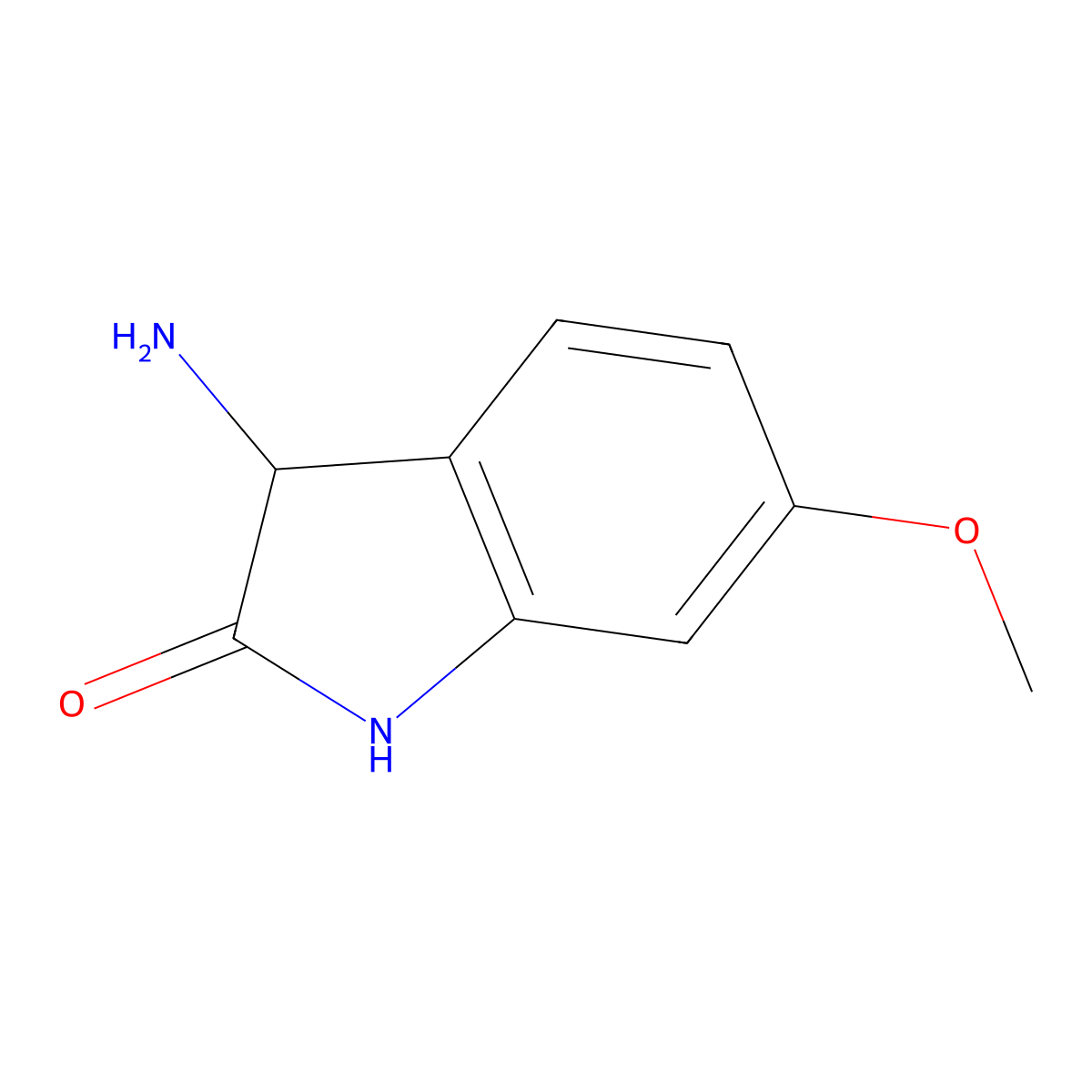 3-Amino-6-methoxy-1,3-dihydro-2H-indol-2-one molecular structure, CAS 1105682-79-8