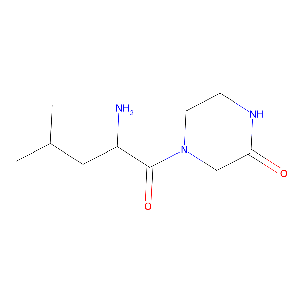 4-(2-Amino-4-methylpentanoyl)piperazin-2-one molecular structure, CAS 1105683-42-8