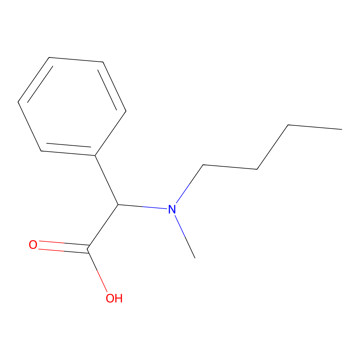 2-(Butyl(methyl)amino)-2-phenylacetic acid molecular structure, CAS 1105699-51-1