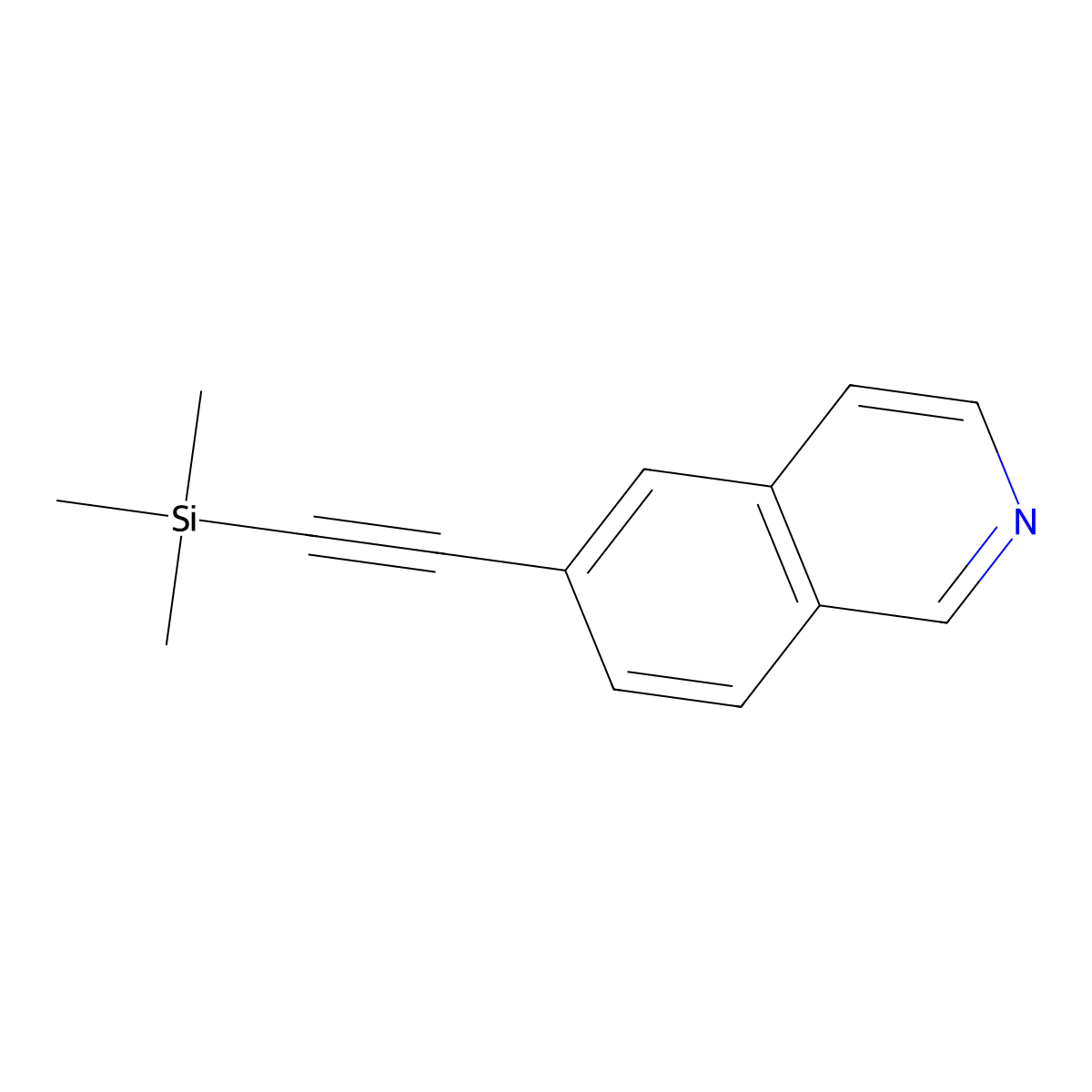 6-((Trimethylsilyl)ethynyl)isoquinoline molecular structure, CAS 1105710-05-1