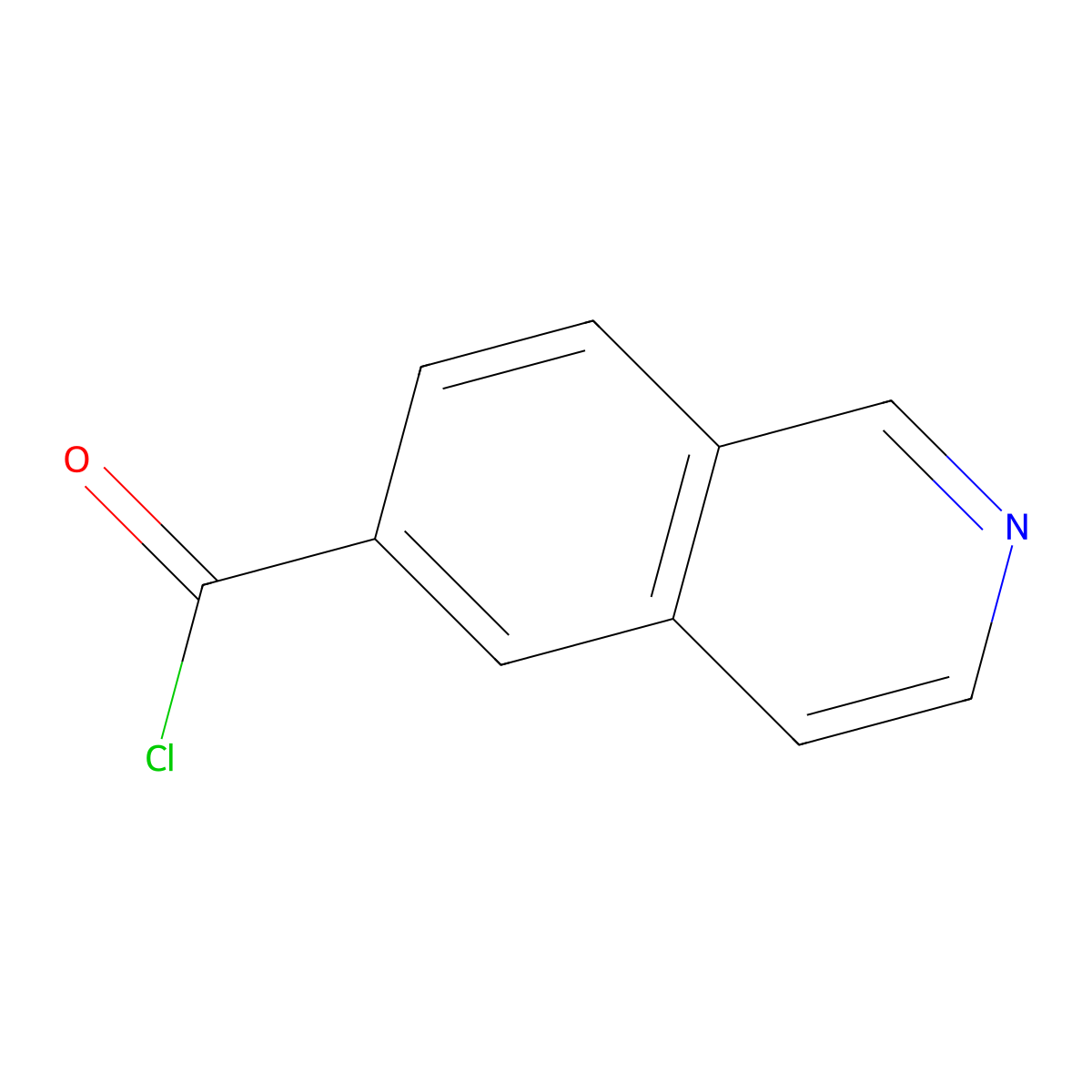 Isoquinoline-6-carbonyl chloride molecular structure, CAS 1105710-41-5
