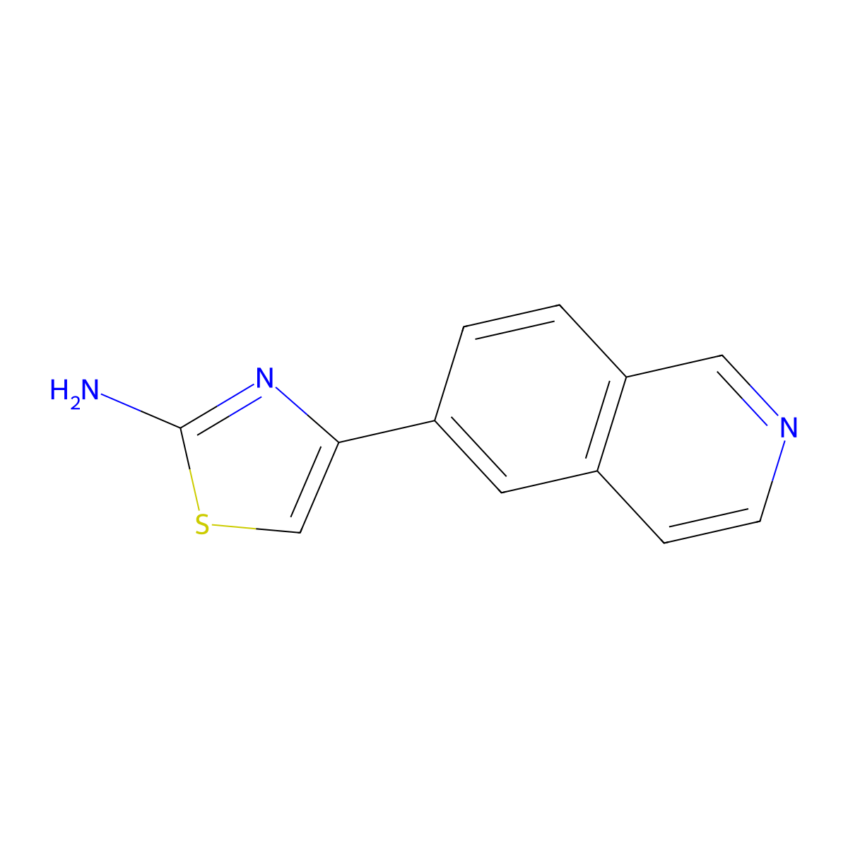 4-(6-Isoquinolinyl)-2-thiazolamine molecular structure, CAS 1105710-90-4