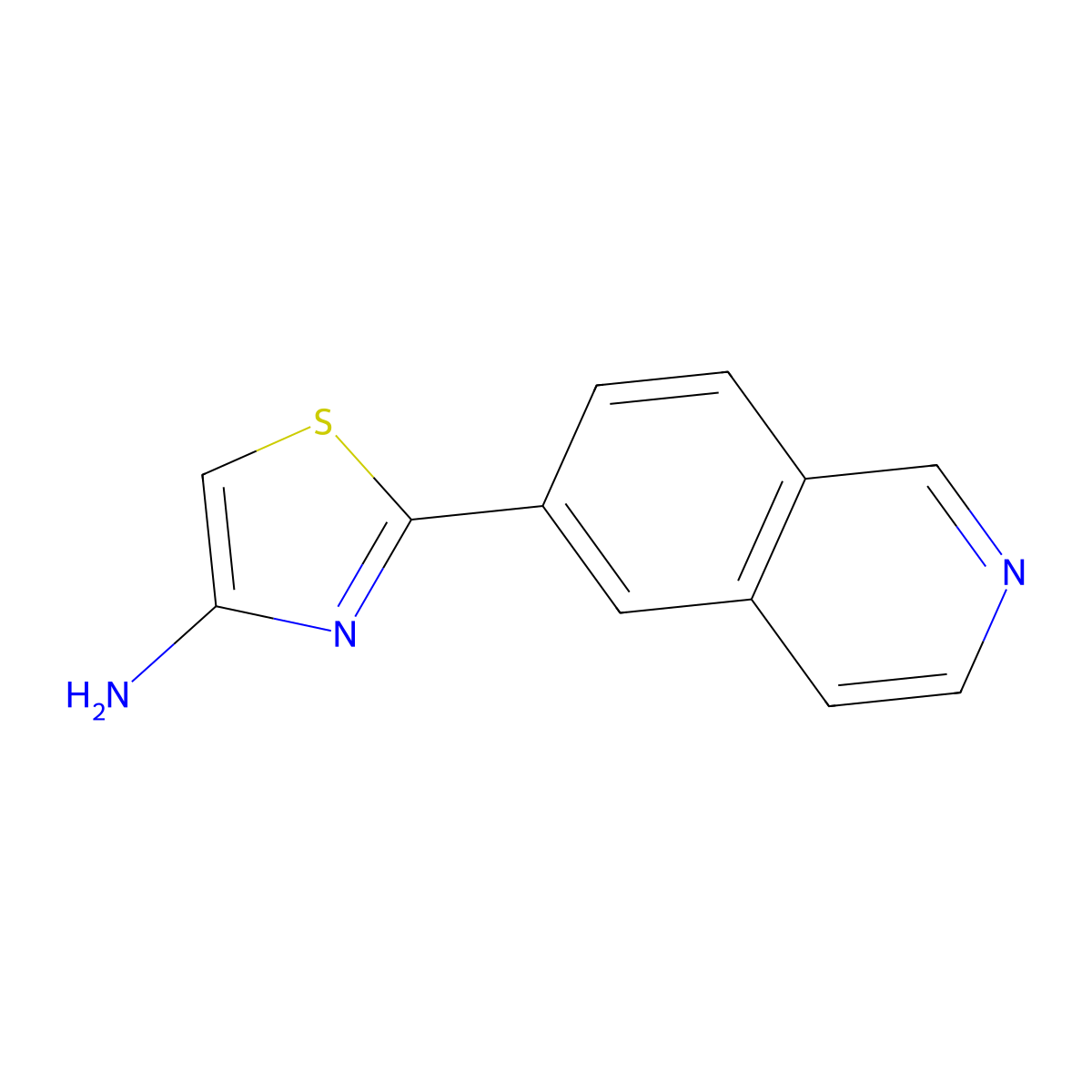 2-(6-Isoquinolinyl)-4-thiazolamine molecular structure, CAS 1105710-97-1