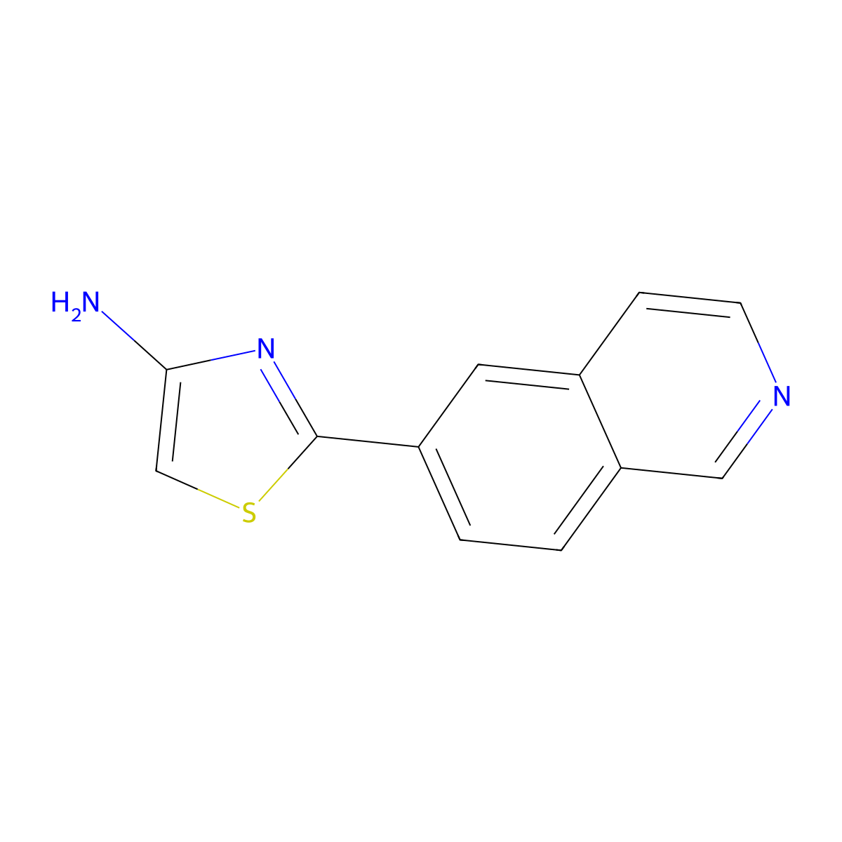 2-(6-Isoquinolinyl)-4-thiazolamine molecular structure, CAS 1105710-97-1