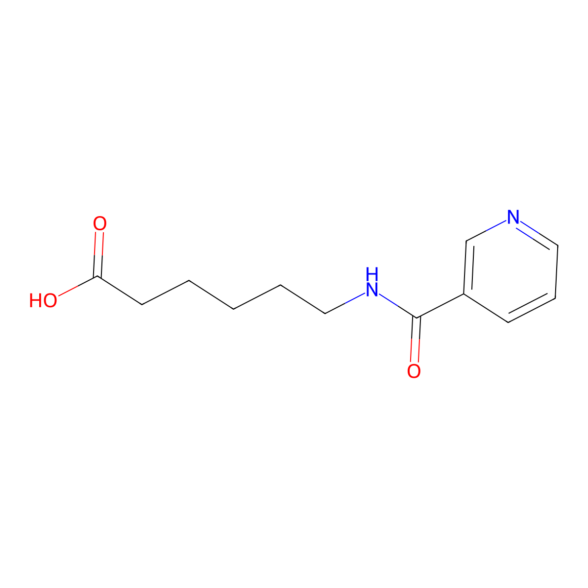 6-[(Pyridine-3-carbonyl)-amino]-hexanoic acid molecular structure, CAS 110576-09-5