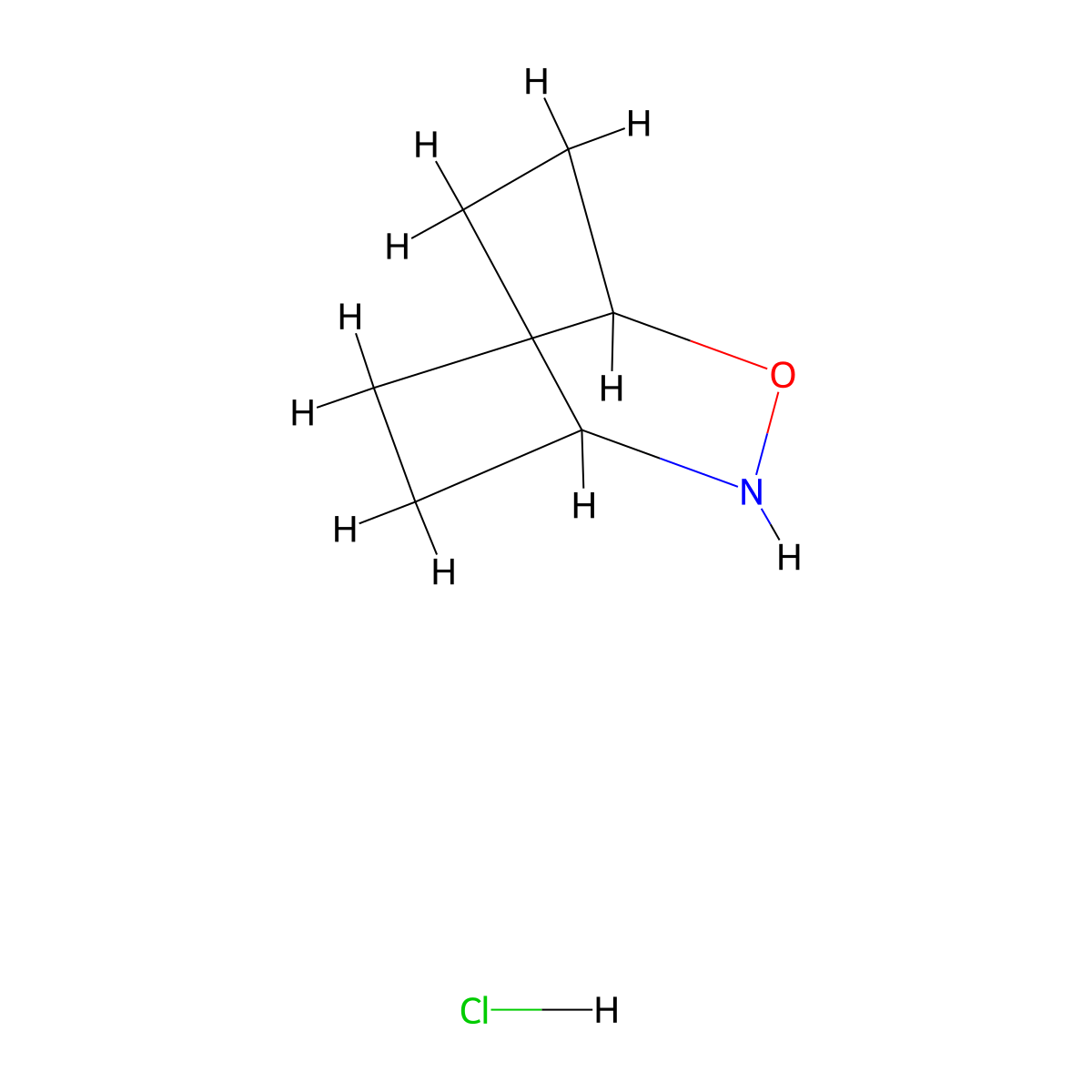 2-Oxa-3-azabicyclo[2.2.2]octane hydrochloride molecular structure, CAS 110590-22-2