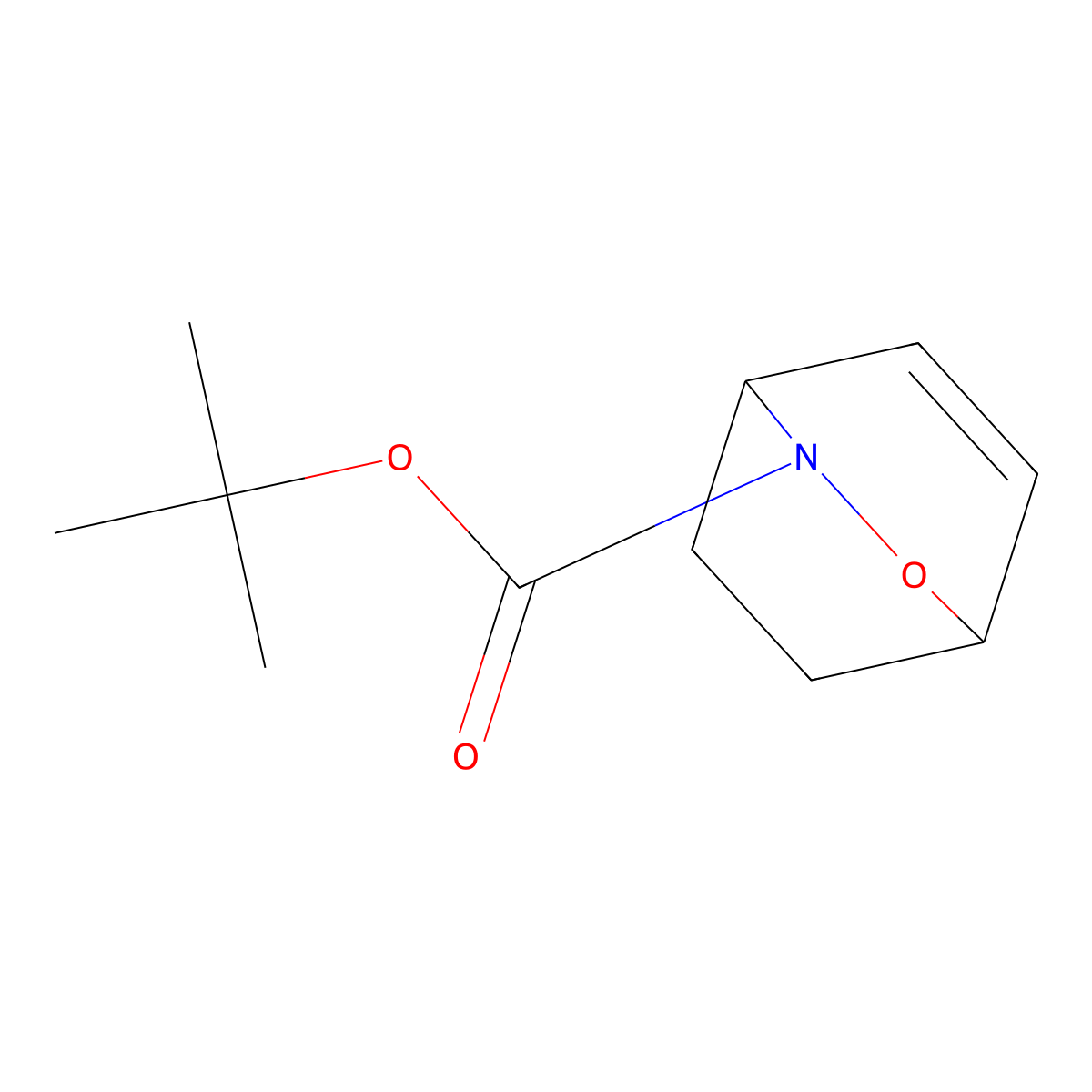 Tert-butyl 2-oxa-3-azabicyclo[2.2.2]oct-5-ene-3-carboxylate molecular structure, CAS 110590-29-9